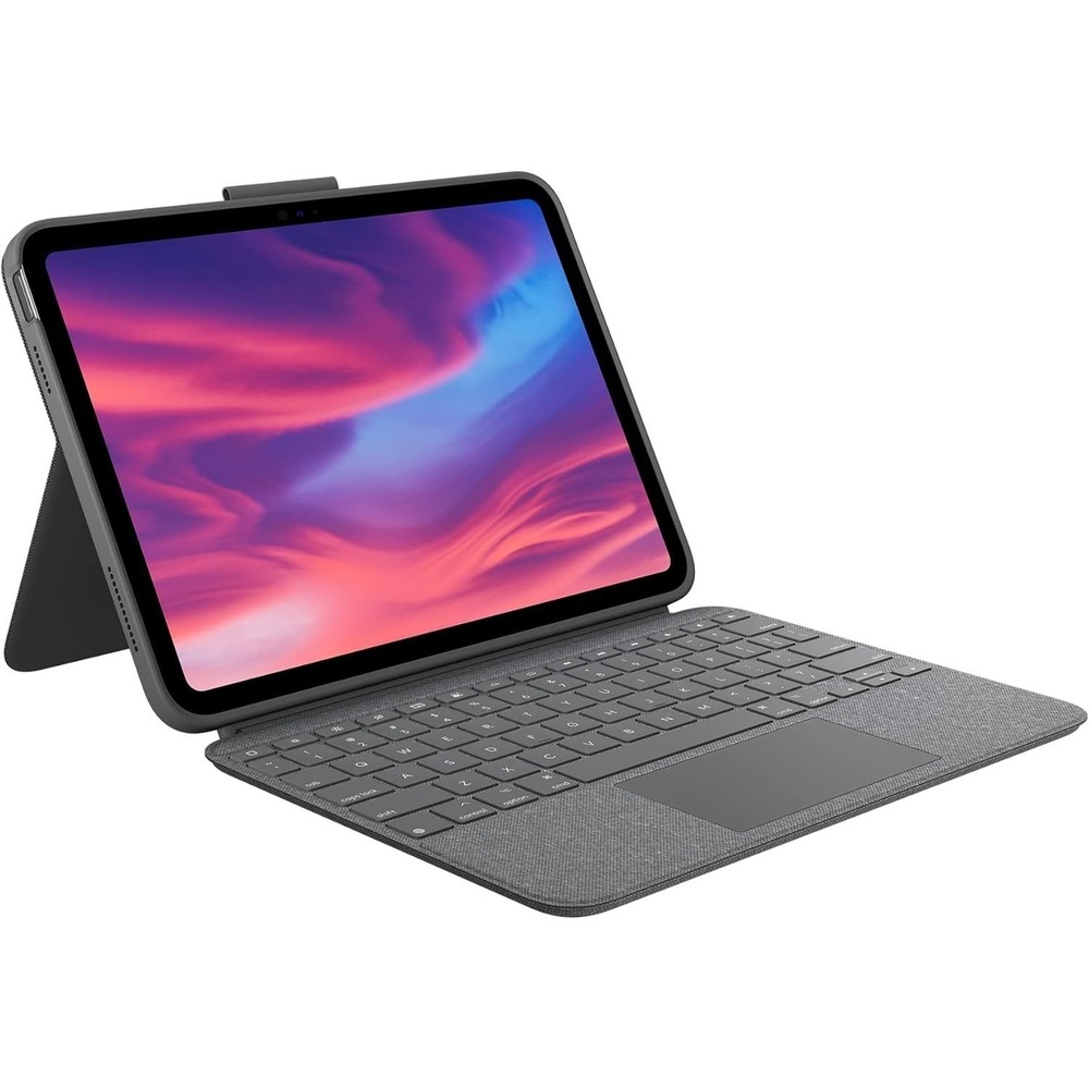 Logitech Combo Touch iPad 10th Gen Keyboard Case Backlit‎ Trackpad Oxford Gray